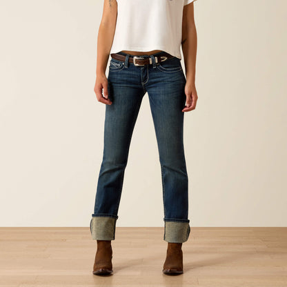 R.E.A.L. Mid Rise Stretch Icon Stackable Straight Leg Jean - US 1548