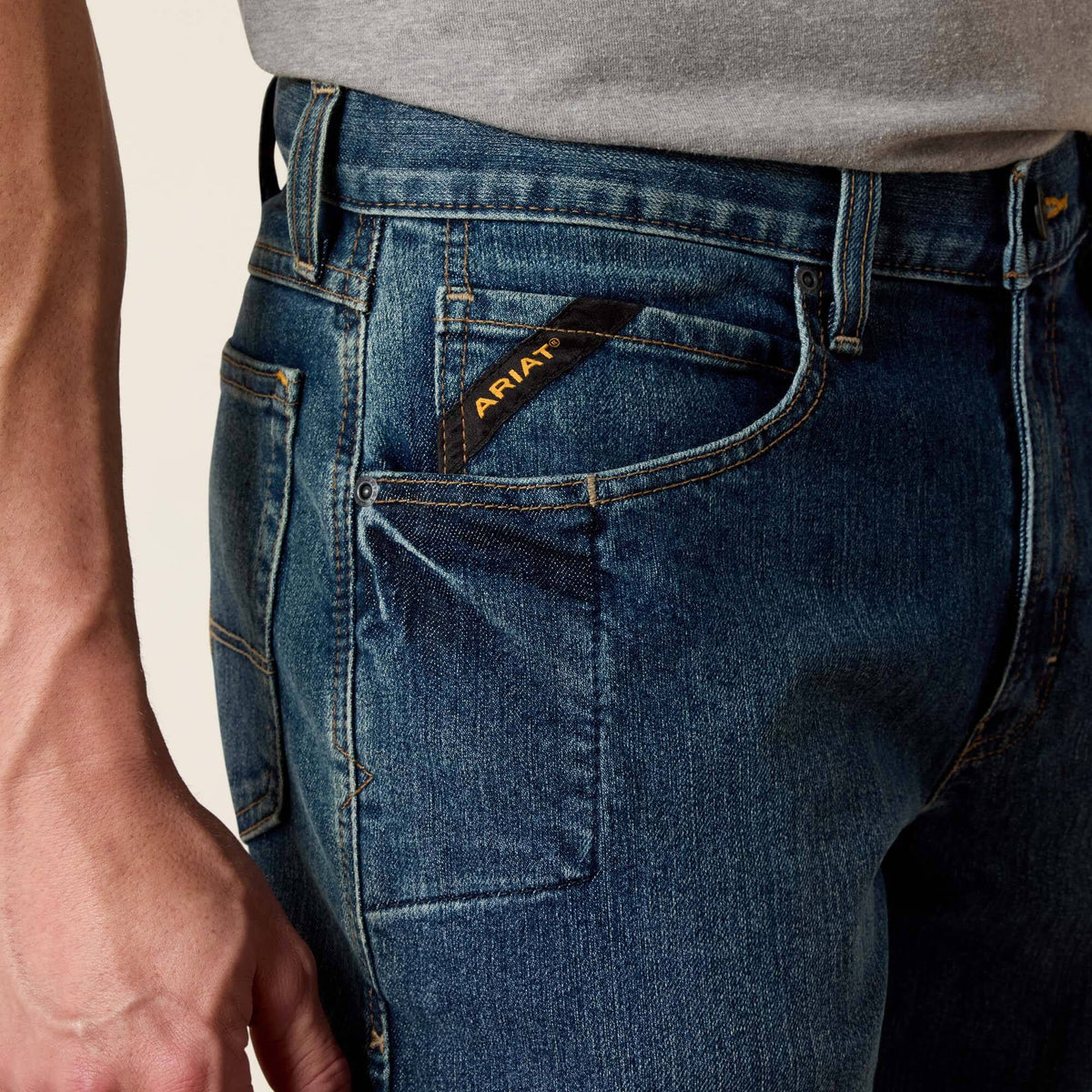 Rebar M3 Loose DuraStretch Basic Stackable Straight Leg Jean - US 2139