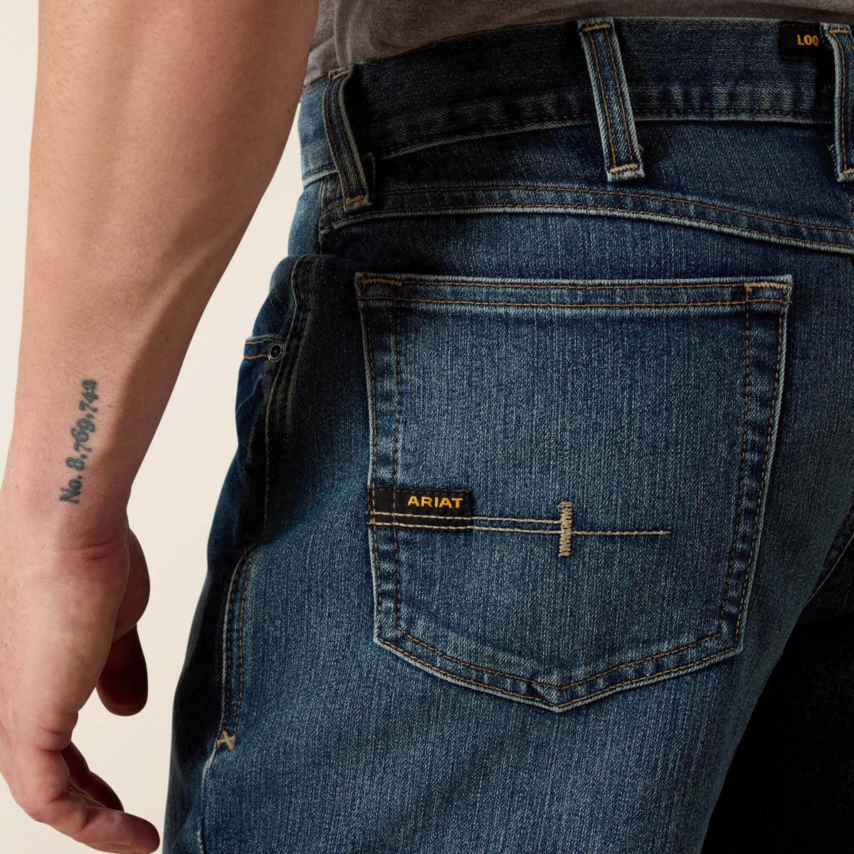 Rebar M3 Loose DuraStretch Basic Stackable Straight Leg Jean - US 2139
