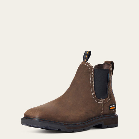 Groundbreaker Chelsea Wide Square Toe Waterproof Steel Toe Work Boot - US 0457
