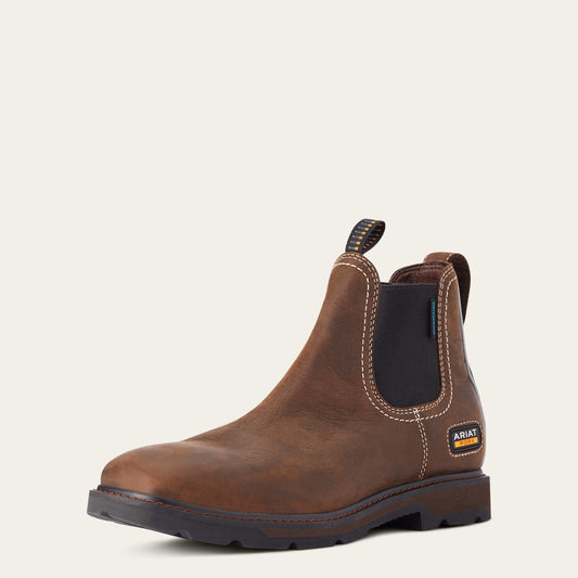 Groundbreaker Chelsea Wide Square Toe Waterproof Work Boot - US 9364