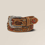 Flower/Calf Hair Belt - US 2951