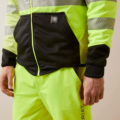 Rebar WorkTek Hi-Vis Full Zip Hoodie - US 9906