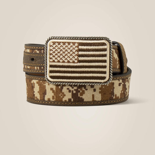Flag buckle camo belt - US 2246