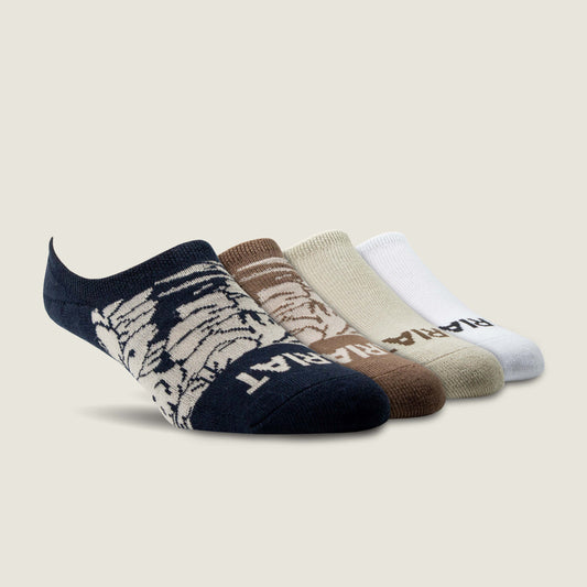 Hilo No Slip No Show Sock 4 Pair Multi Color Pack - US 5801