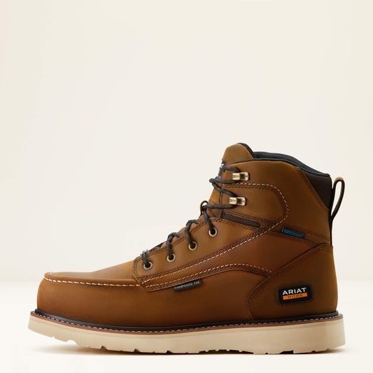 Rebar Wedge Moc Toe 6" Waterproof Composite Toe Work Boot - US 1812