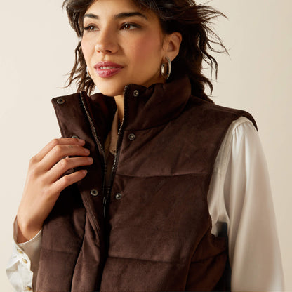 Swirls Faux Leather Vest - US 4918