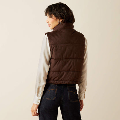 Swirls Faux Leather Vest - US 4918