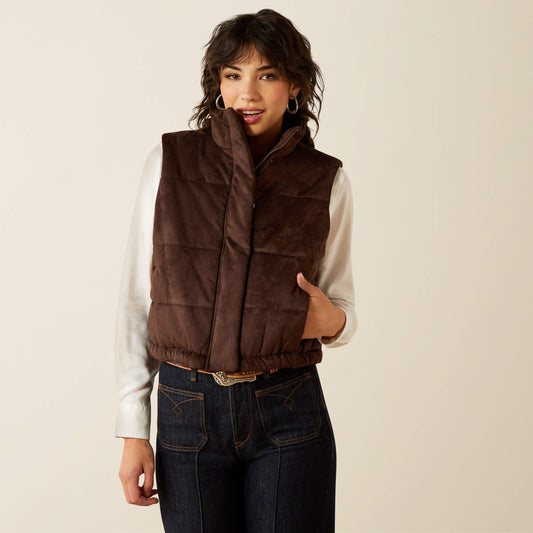 Swirls Faux Leather Vest - US 4918