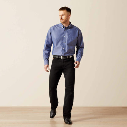 Wrinkle Free Solid Pinpoint Oxford Classic Fit Shirt - US 1296