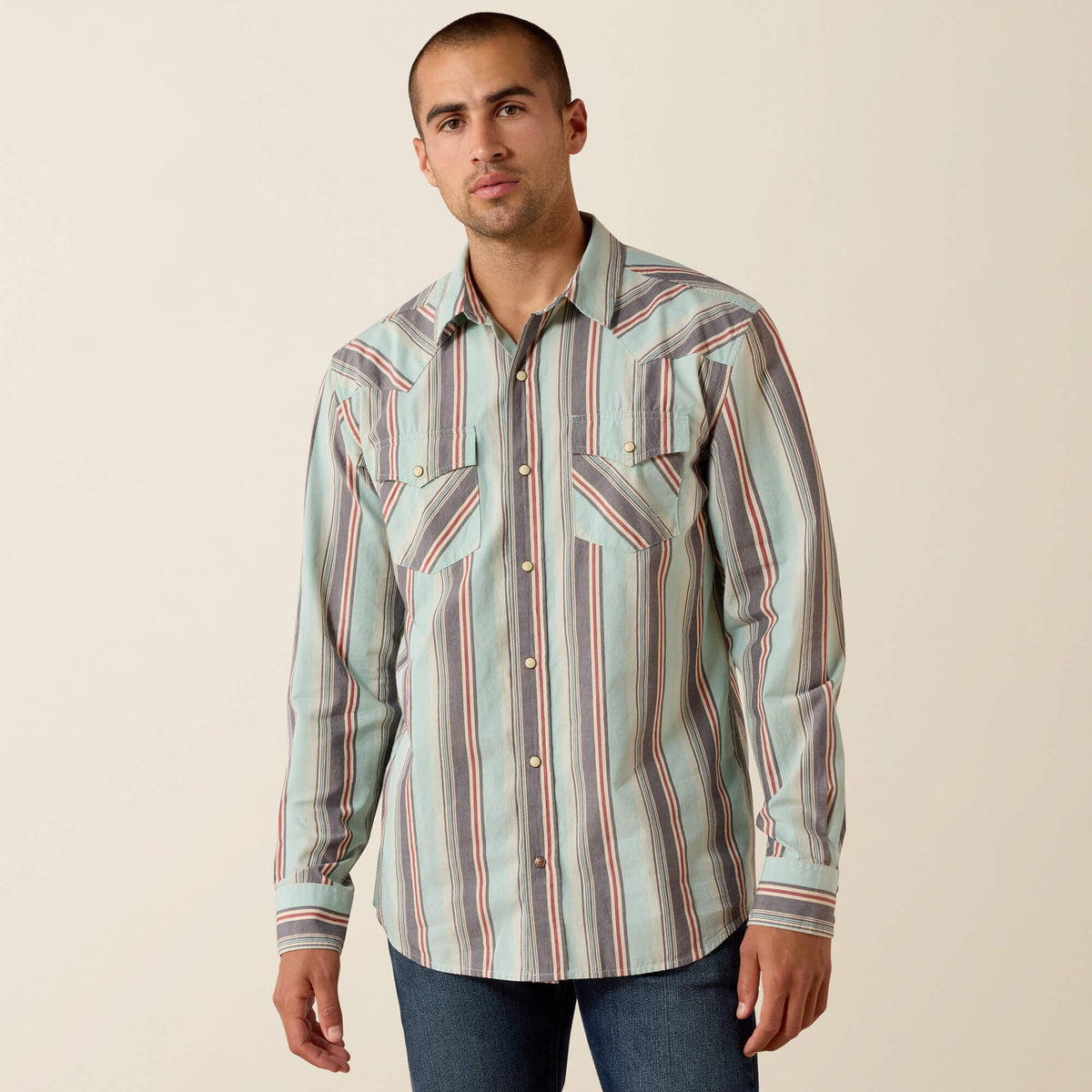 Retro Hesperus Fitted Snap Shirt - US 1156