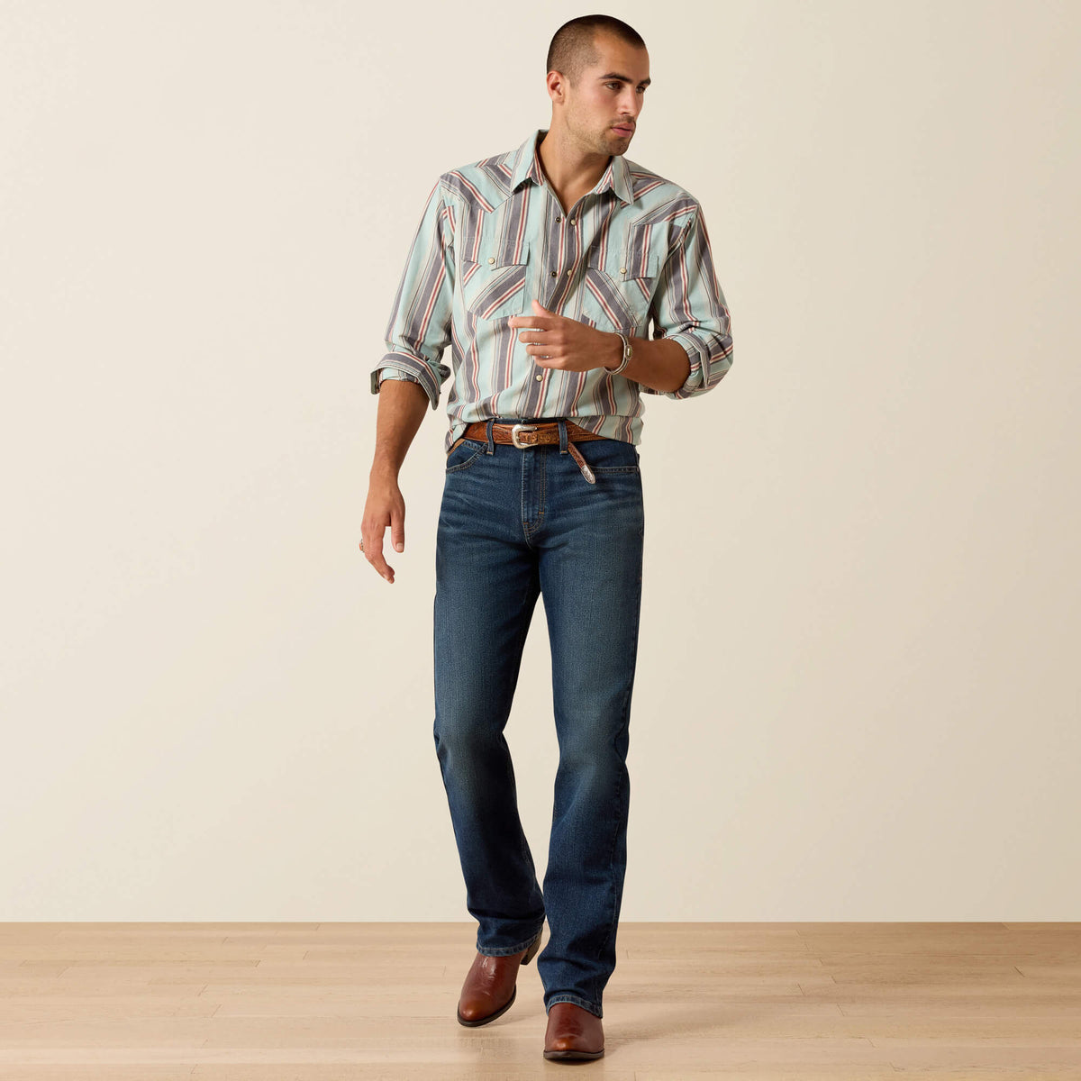 Retro Hesperus Fitted Snap Shirt - US 1156