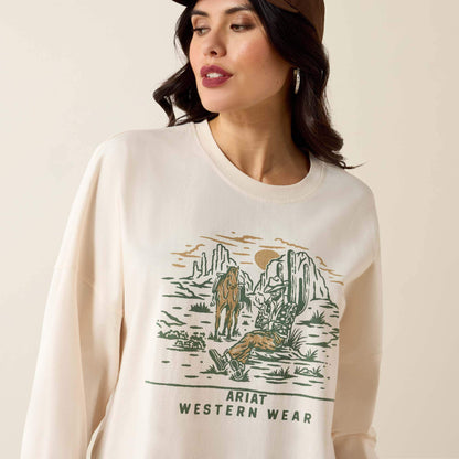 Canvas Oversized Long Sleeve T-Shirt - US 9181