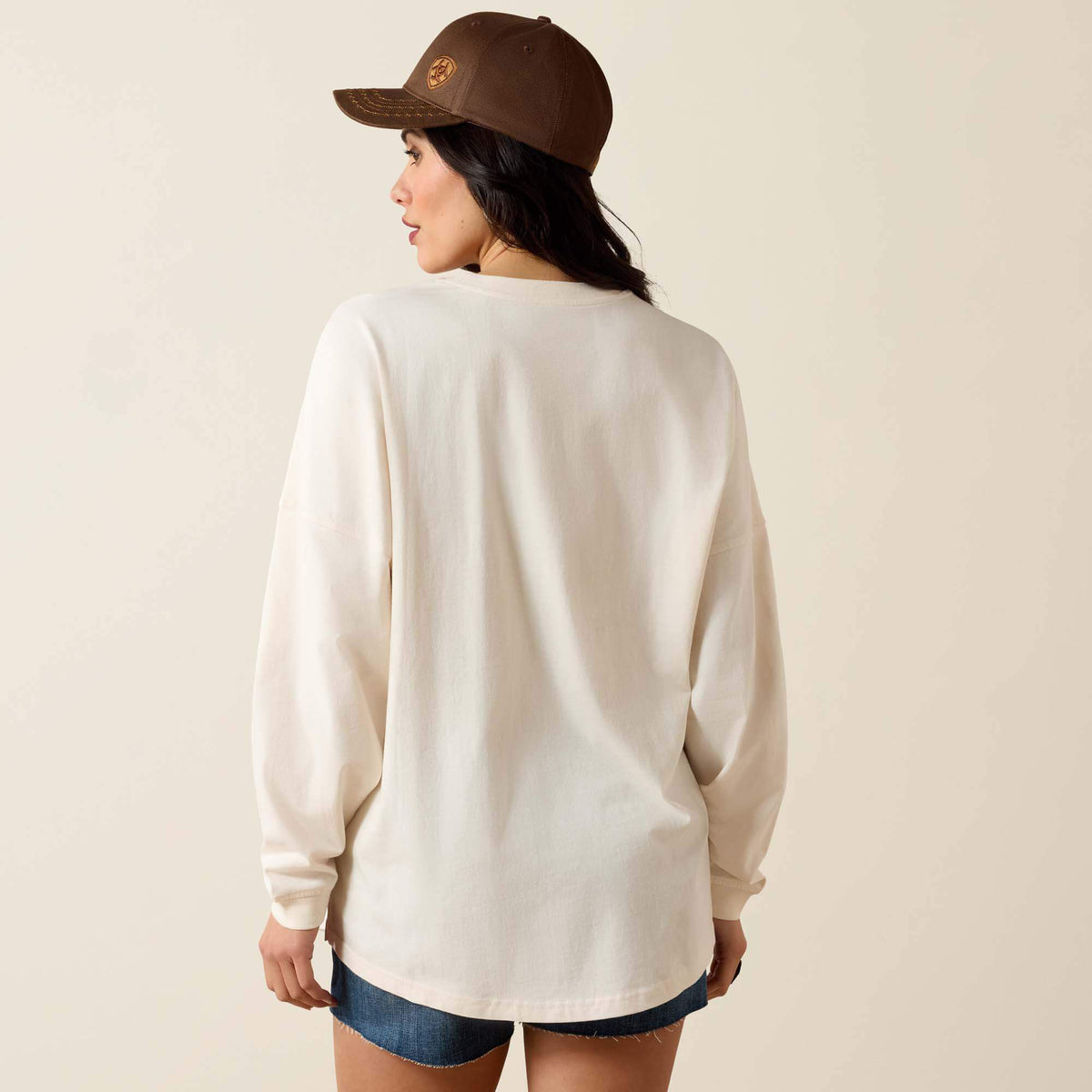 Canvas Oversized Long Sleeve T-Shirt - US 9181