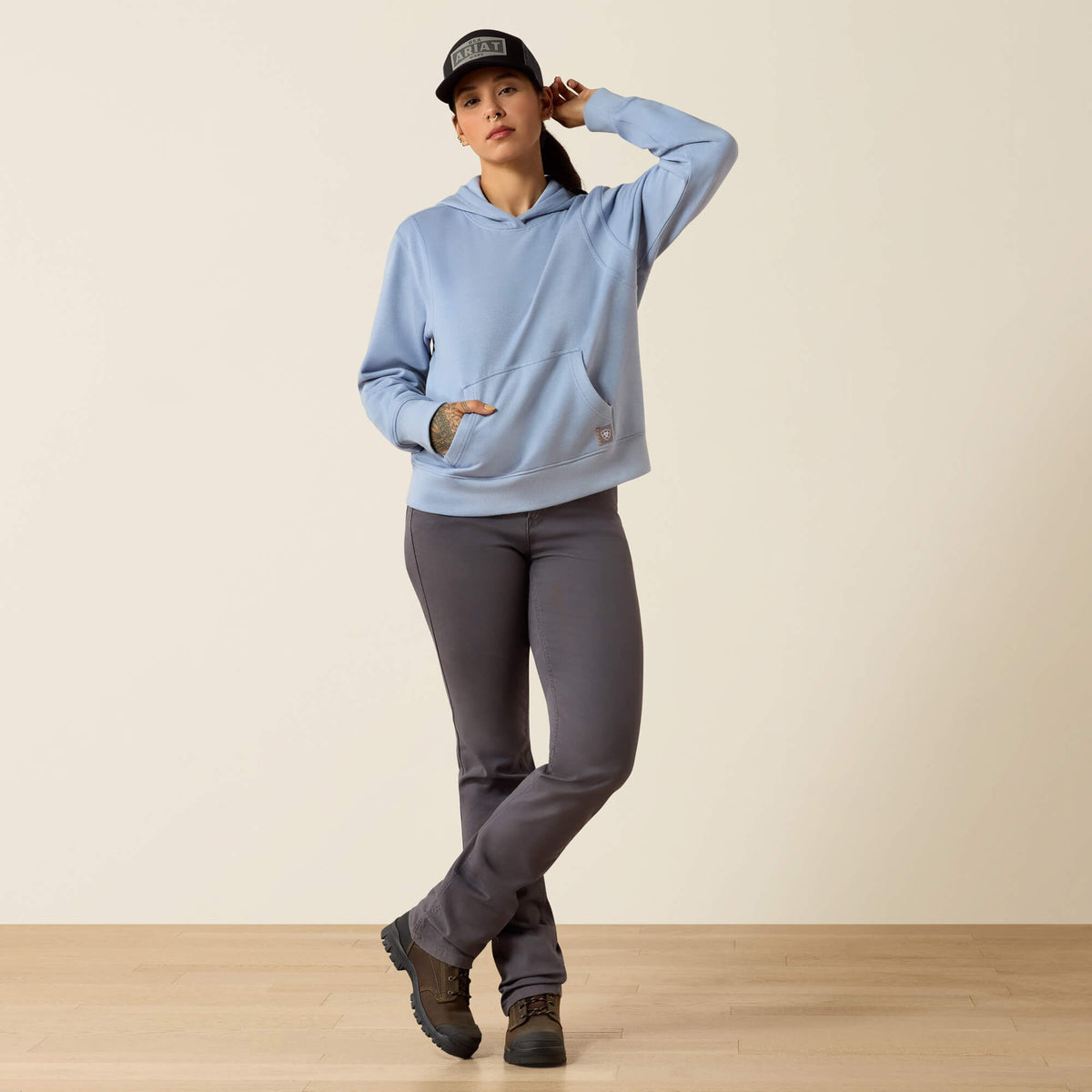 Rebar Lightweight Cropped Hoodie - US 9752