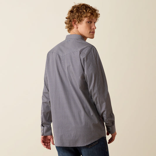 Wrinkle Free Dennis Fitted Snap Shirt - US 4104
