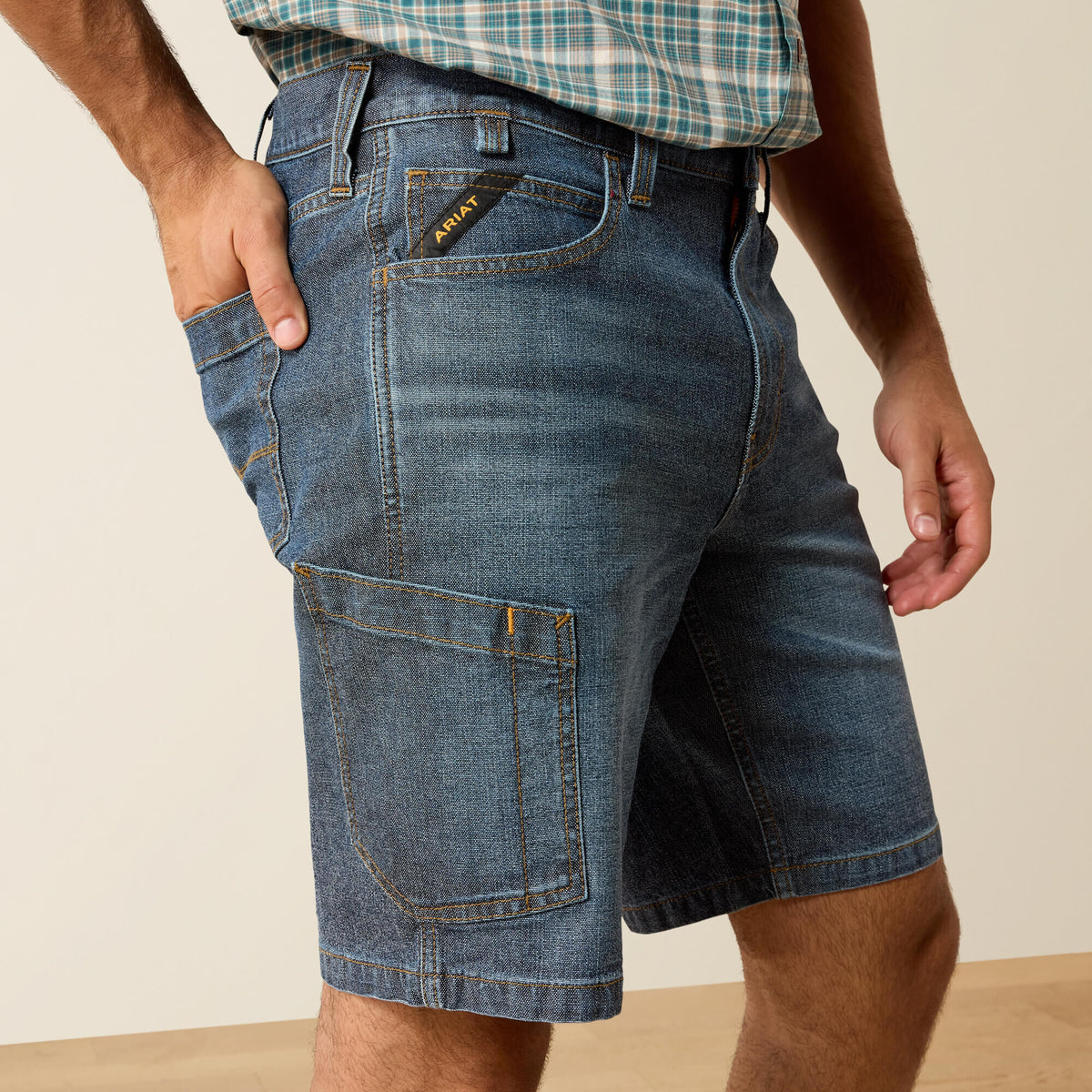 Rebar M4 Relaxed Denim 10" DuraStretch Shorts - US 7975