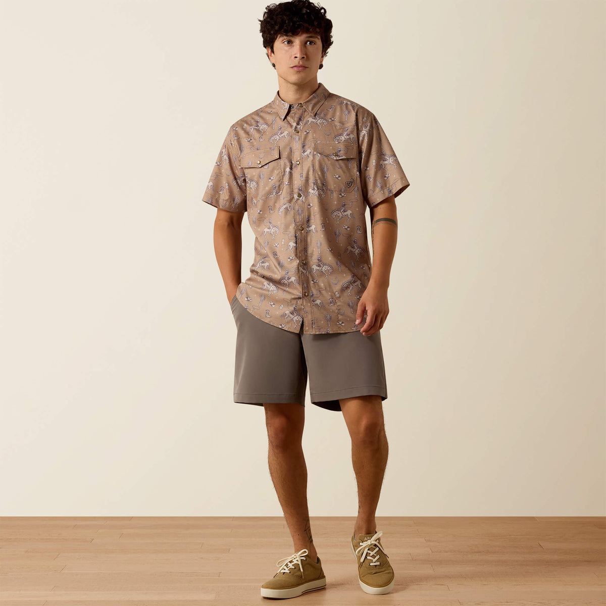 Printed VentTEK Western Fitted Snap Shirt - US 4699