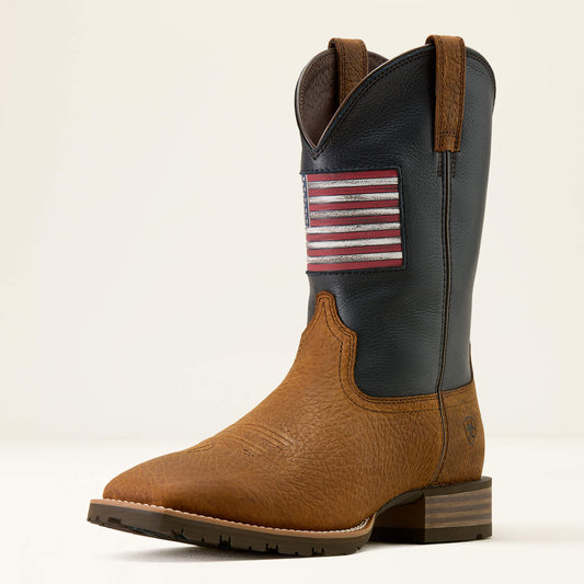 Hybrid Rancher Patriot Wide Square Toe Cowboy Boot - US 7269