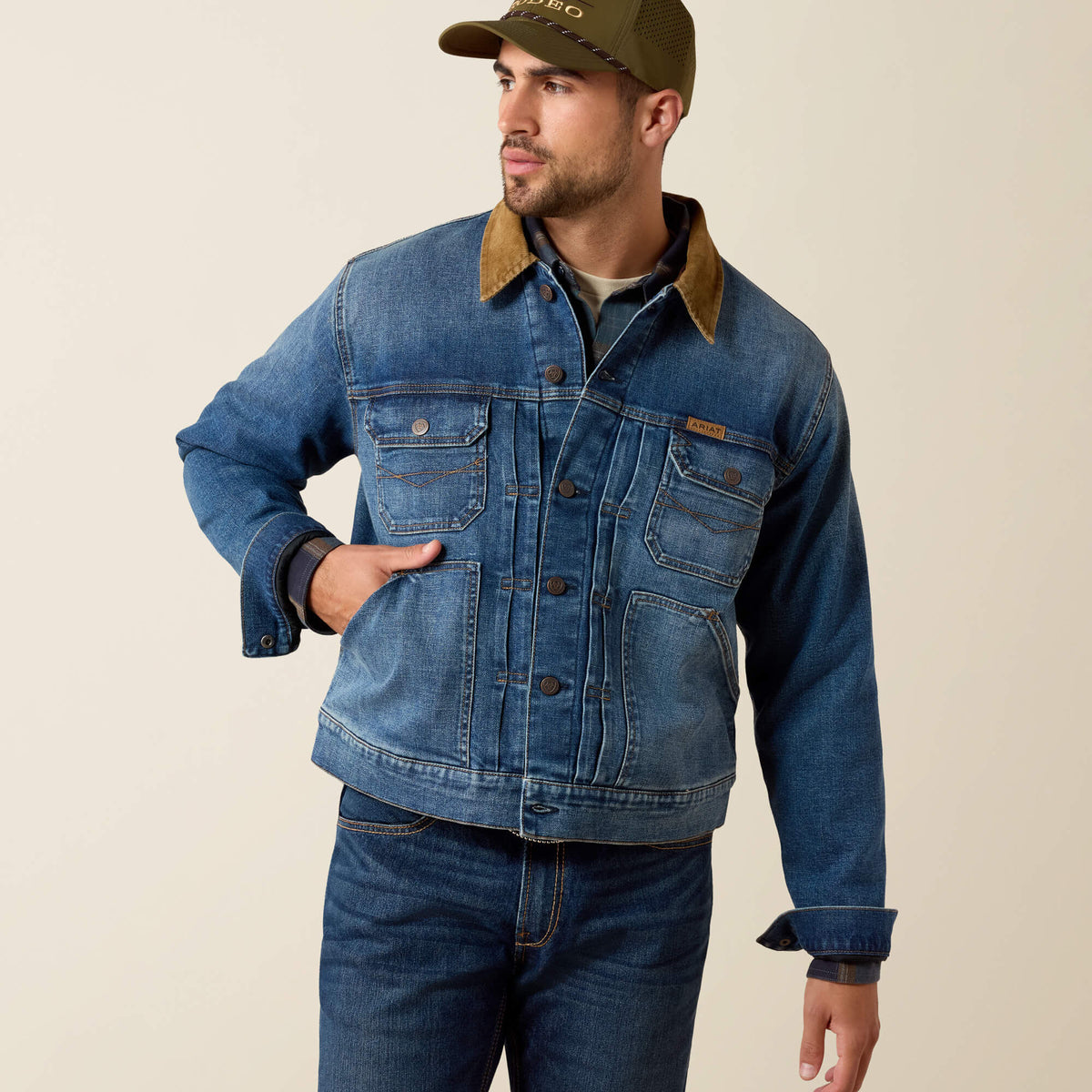 Flannel Lined Trucker Jacket - US 2585