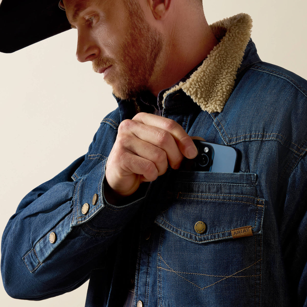 Sherpa Lined Shirt Jacket - US 0205