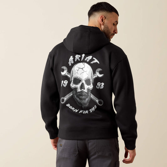 Rebar Workman Bearded Skull Hoodie - US 6001