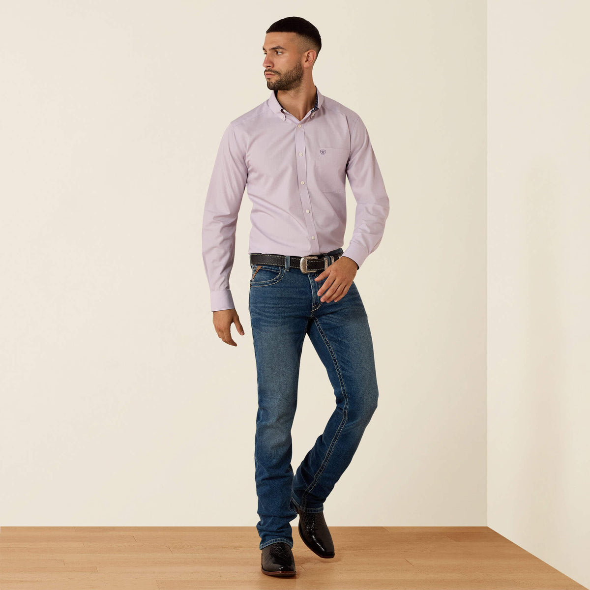 Wrinkle Free Solid Pinpoint Oxford Classic Fit Shirt - US 8661