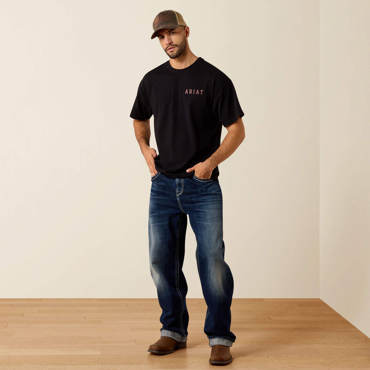 Ariat Bison Legend Flag ToughStock Boxy T-Shirt - US 2986
