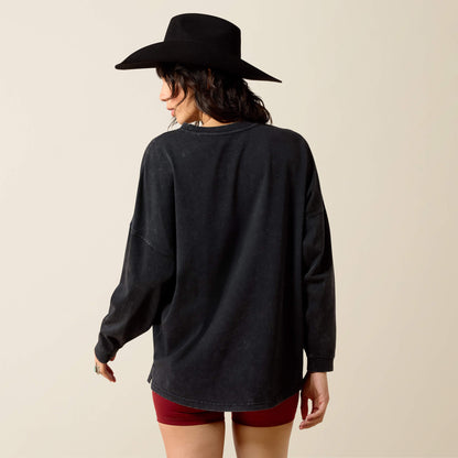 Canvas Oversized Long Sleeve T-Shirt - US 9961