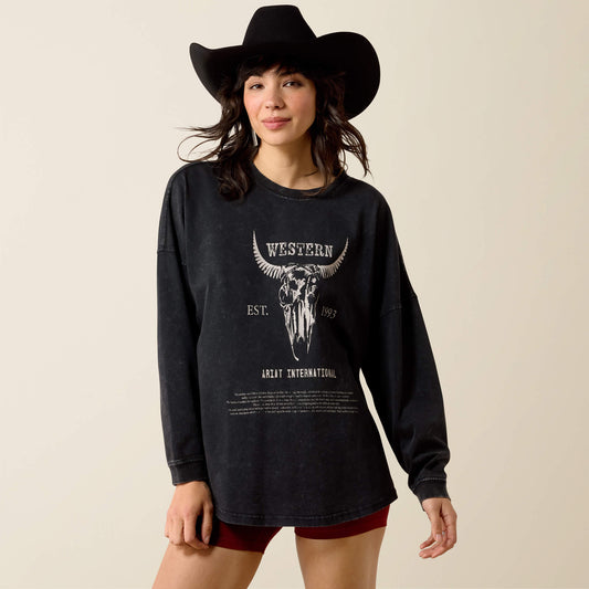 Canvas Oversized Long Sleeve T-Shirt - US 9961