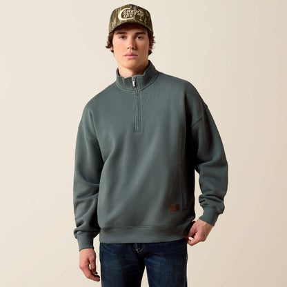 ToughStock Washed Heavyweight Fleece 1/4 Zip Sweatshirt - US 7494