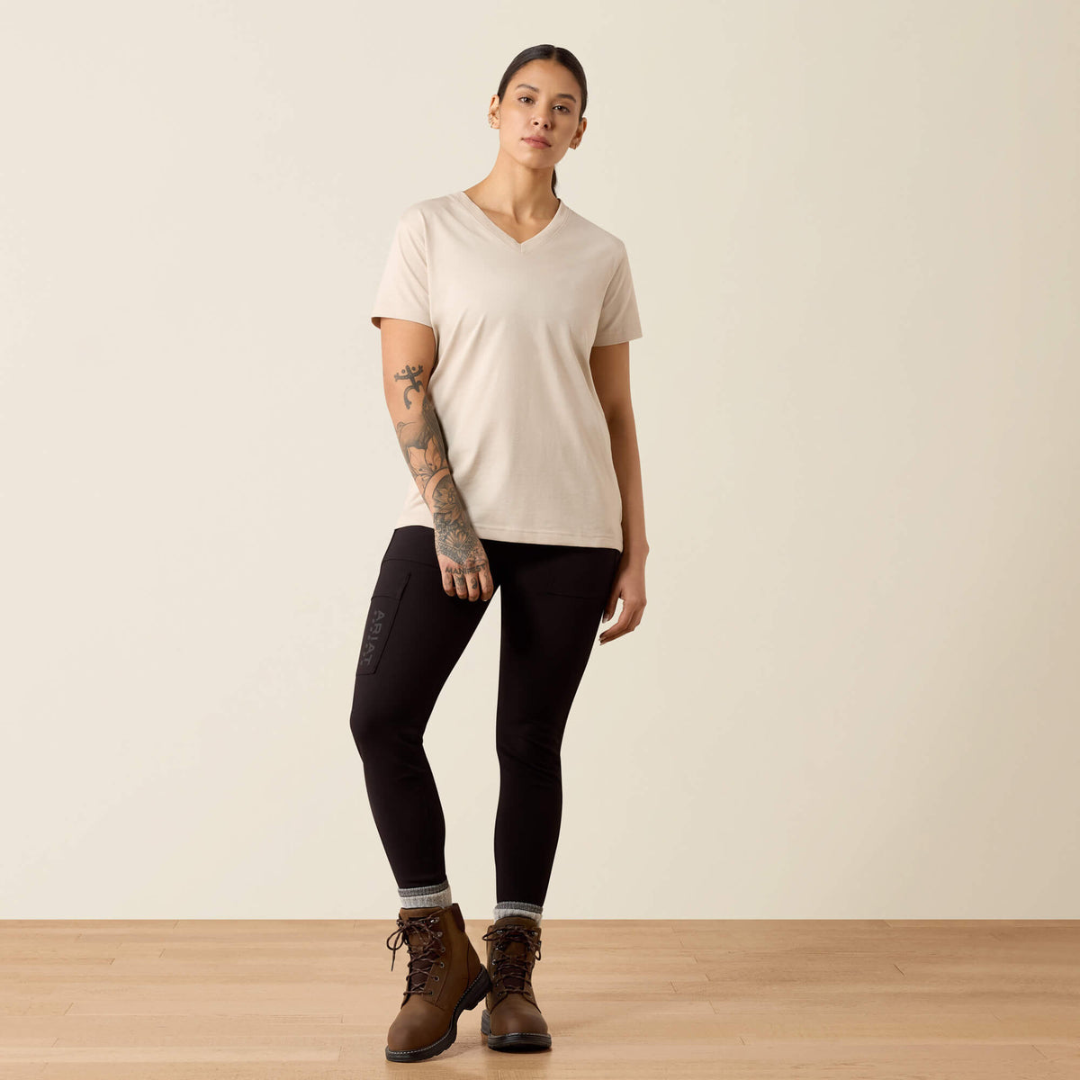 Rebar Cotton Strong Standard V-Neck T-Shirt - US 9148