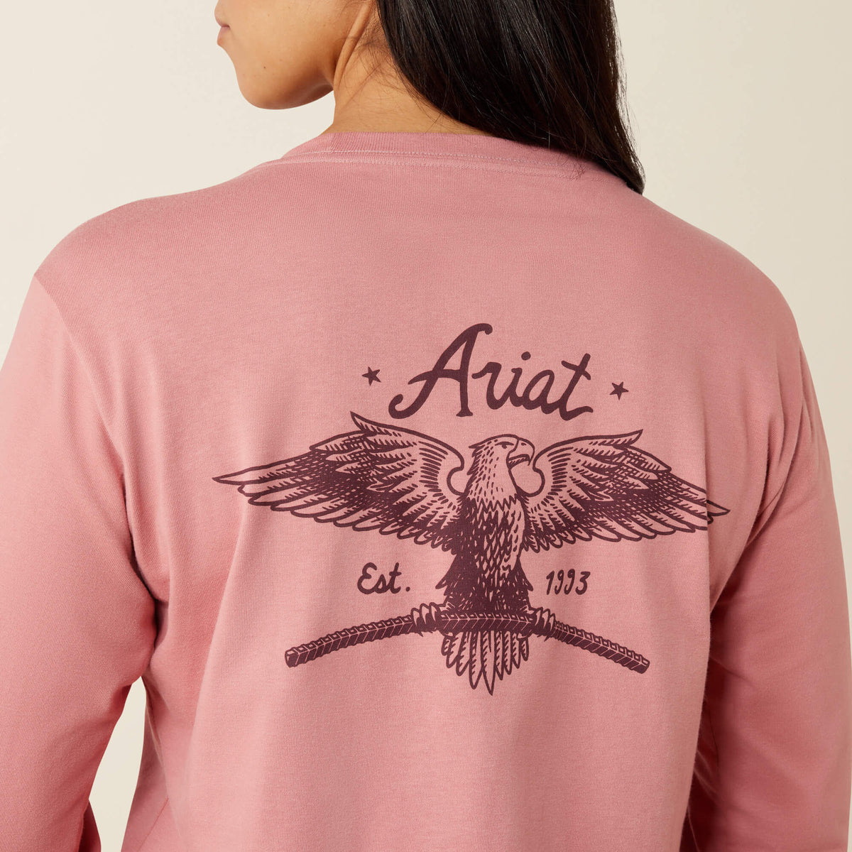 Rebar Cotton Strong Flying Eagle Long Sleeve T-Shirt - US 8863
