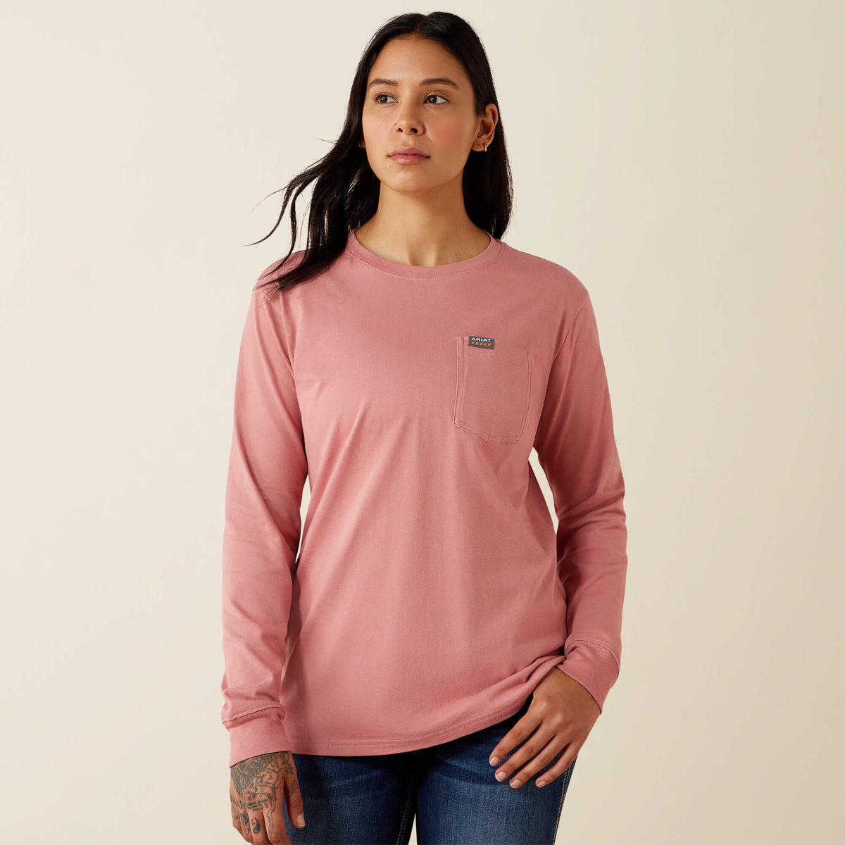 Rebar Cotton Strong Flying Eagle Long Sleeve T-Shirt - US 8863