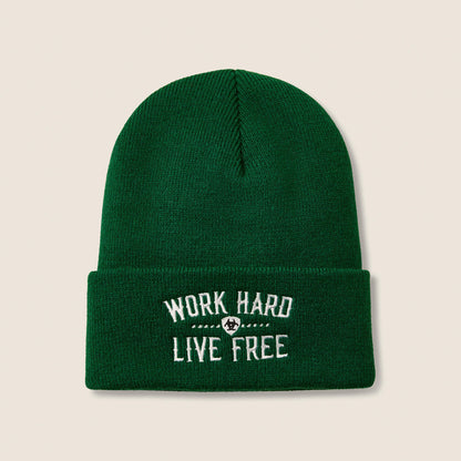 Rebar Work Hard Live Free Embroidery Beanie - US 2009