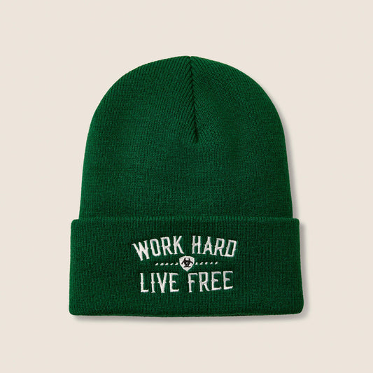 Rebar Work Hard Live Free Embroidery Beanie - US 2009