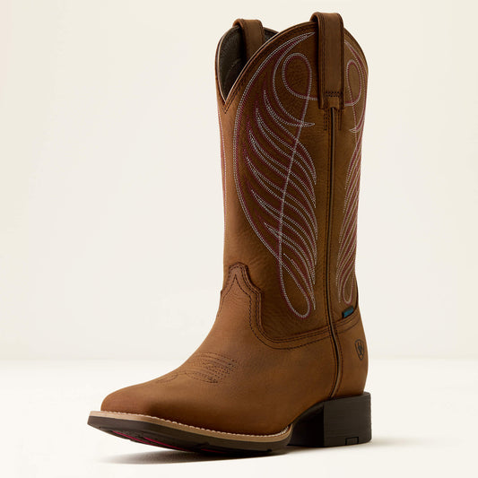 Round Up Waterproof Wide Square Toe Western Boot - US 2769