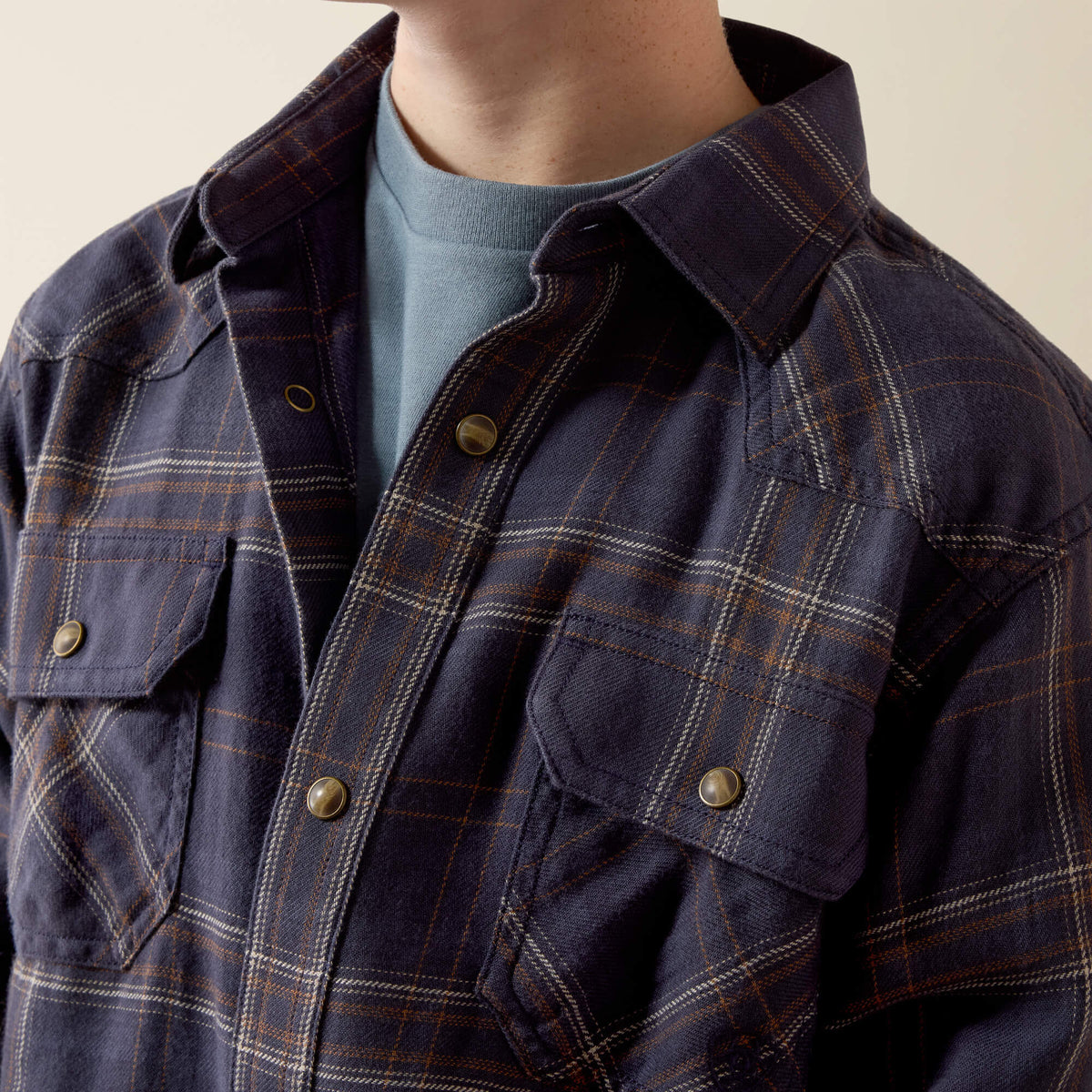 Retro Haas Classic Fit Snap Shirt - US 8163