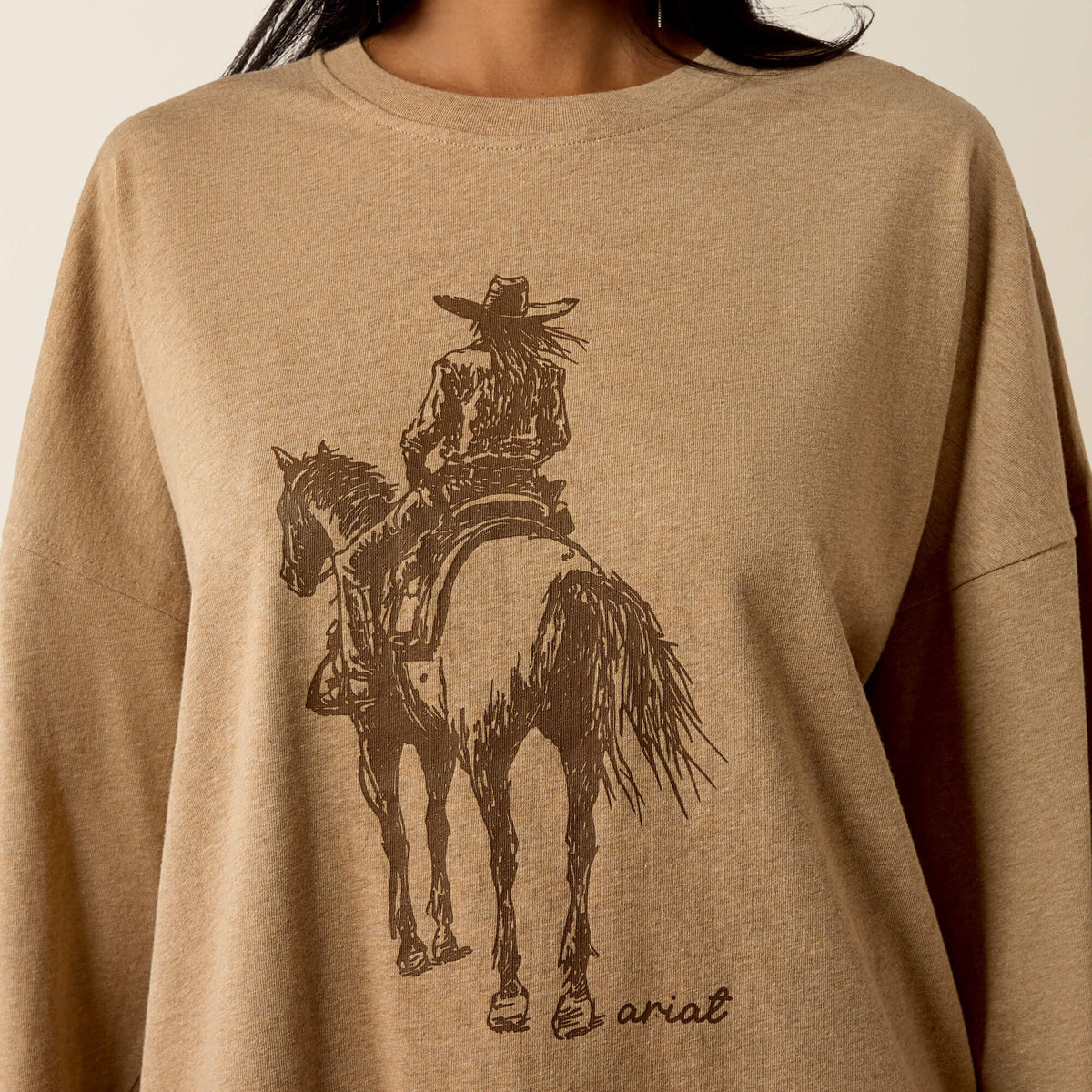 Canvas Oversized Long Sleeve T-Shirt - US 0875