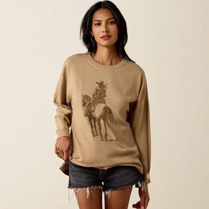 Canvas Oversized Long Sleeve T-Shirt - US 0875