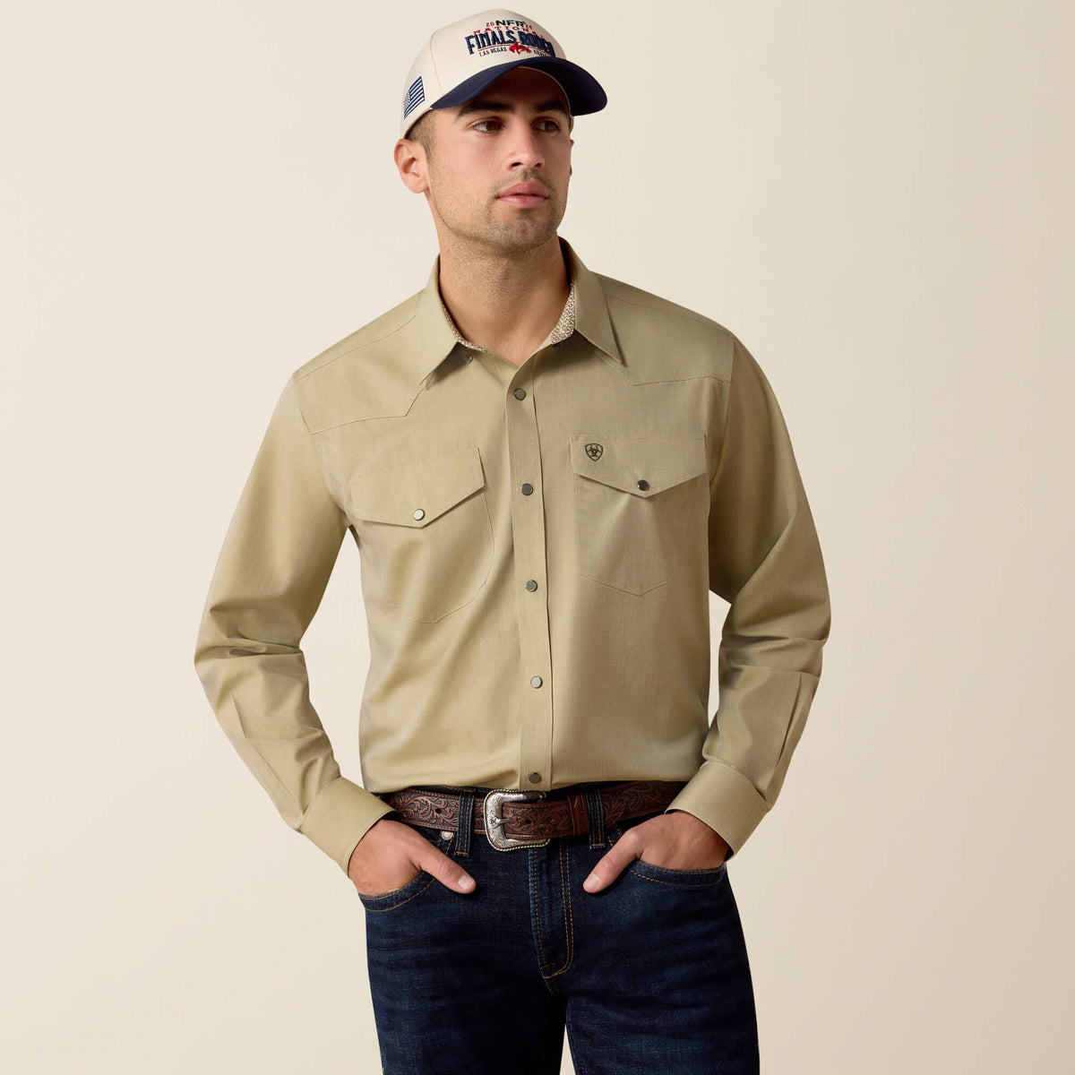 Wrinkle Free Pinpoint Oxford Classic Fit Snap Shirt - US 8025