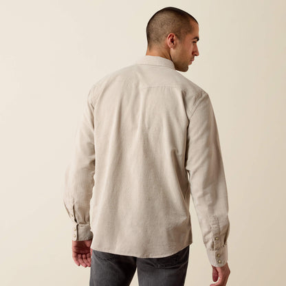 Retro Handorf Corduroy Fitted Snap Shirt - US 8562