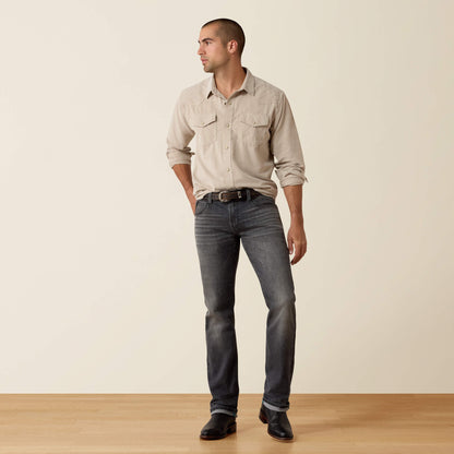 Retro Handorf Corduroy Fitted Snap Shirt - US 8562