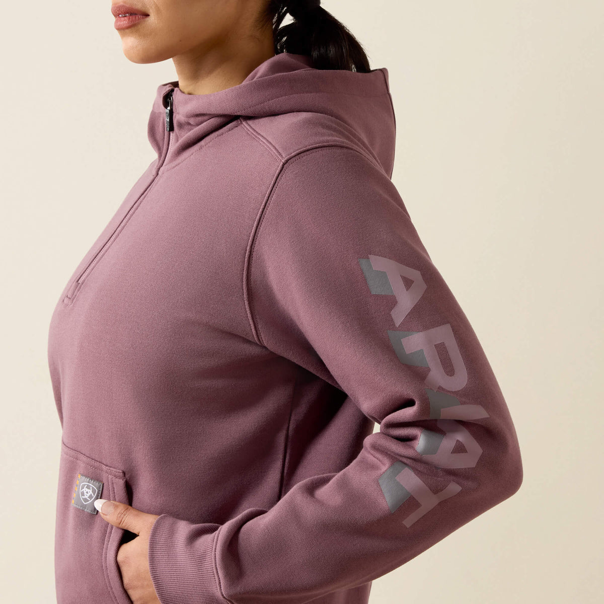 Rebar Lightweight Logo 1/2 Zip Hoodie - US 5000