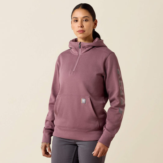 Rebar Lightweight Logo 1/2 Zip Hoodie - US 5000