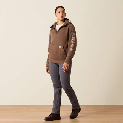 Rebar Lightweight Logo 1/2 Zip Hoodie - US 8496