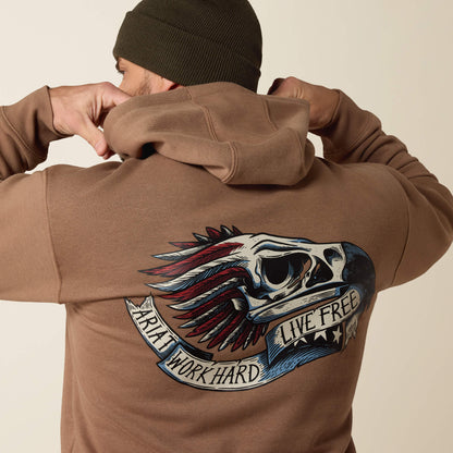 Rebar Workman Eagle Skull Hoodie - US 8405