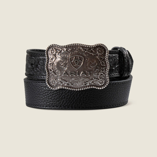 Floral Tab Belt with Rope Buckle - US 7788