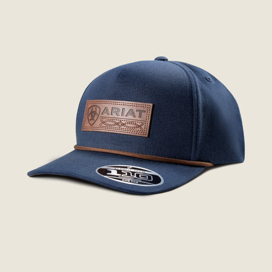 Boot Stitch Faux Leather Patch Cap - US 9015
