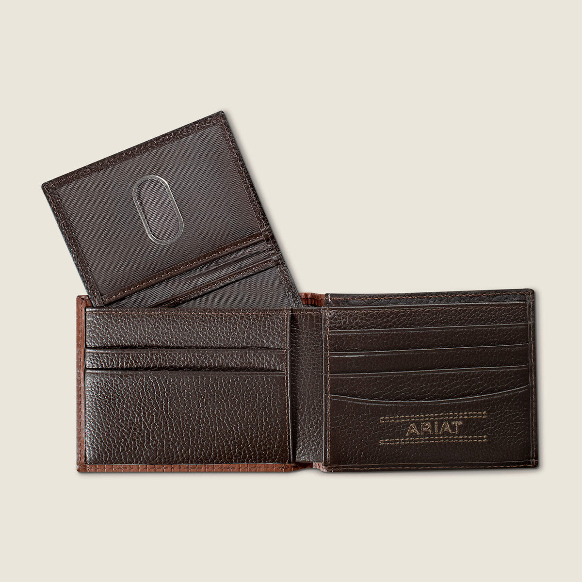 Pebble Leather With Trim Bifold Wallet - US 3609